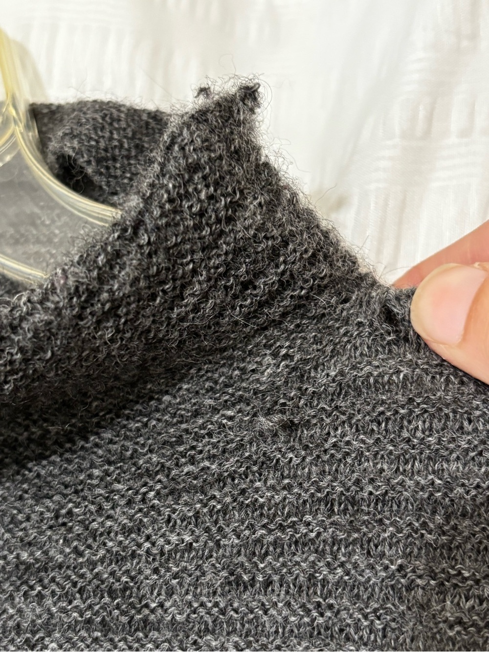 BEYOND THREADS Ribbed Cowlneck Pullover Sweater Gray Sz Large - Picture 8 of 9